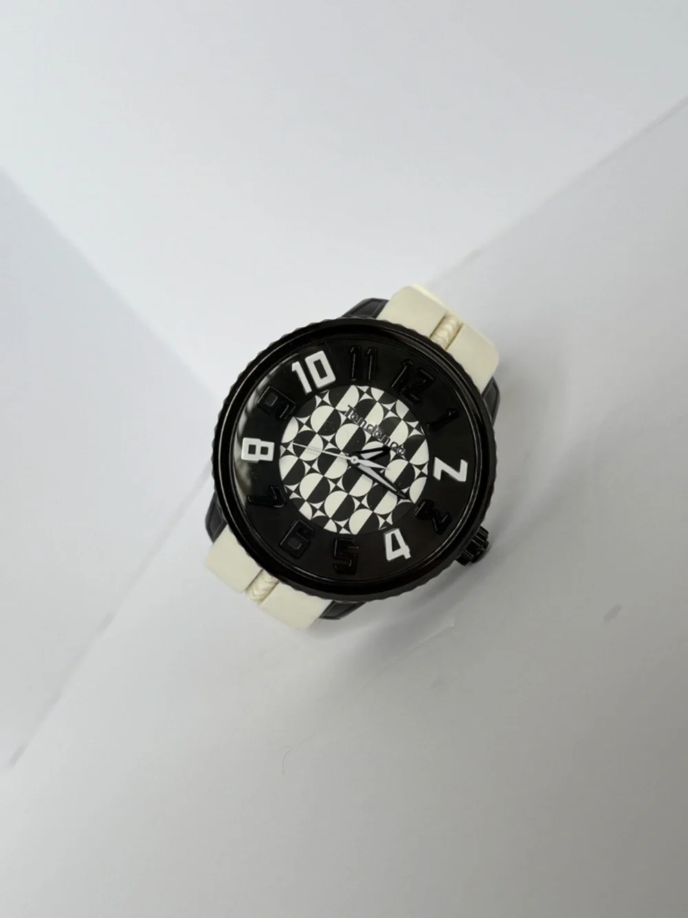 Tendence for Hydrogen Gulliver 50mm Watch Black White Geometric Dial